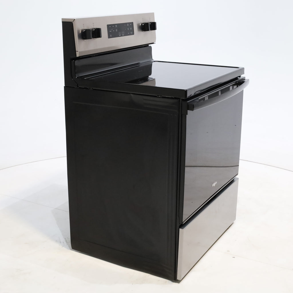 Pictures of Stainless Steel Whirlpool 5.3 cu. ft. 5 Heating Element Freestanding Electric Range with FlexHeat Dual Radiant Elements - Certified Refurbished - Neu Appliance Outlet - Discount Appliance Outlet in Austin, Tx