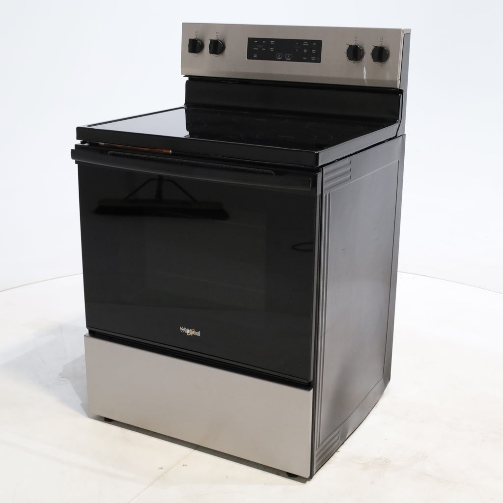 Pictures of Stainless Steel Whirlpool 5.3 cu. ft. 5 Heating Element Freestanding Electric Range with FlexHeat Dual Radiant Elements - Certified Refurbished - Neu Appliance Outlet - Discount Appliance Outlet in Austin, Tx