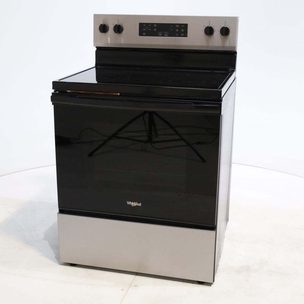 Pictures of Stainless Steel Whirlpool 5.3 cu. ft. 5 Heating Element Freestanding Electric Range with FlexHeat Dual Radiant Elements - Certified Refurbished - Neu Appliance Outlet - Discount Appliance Outlet in Austin, Tx