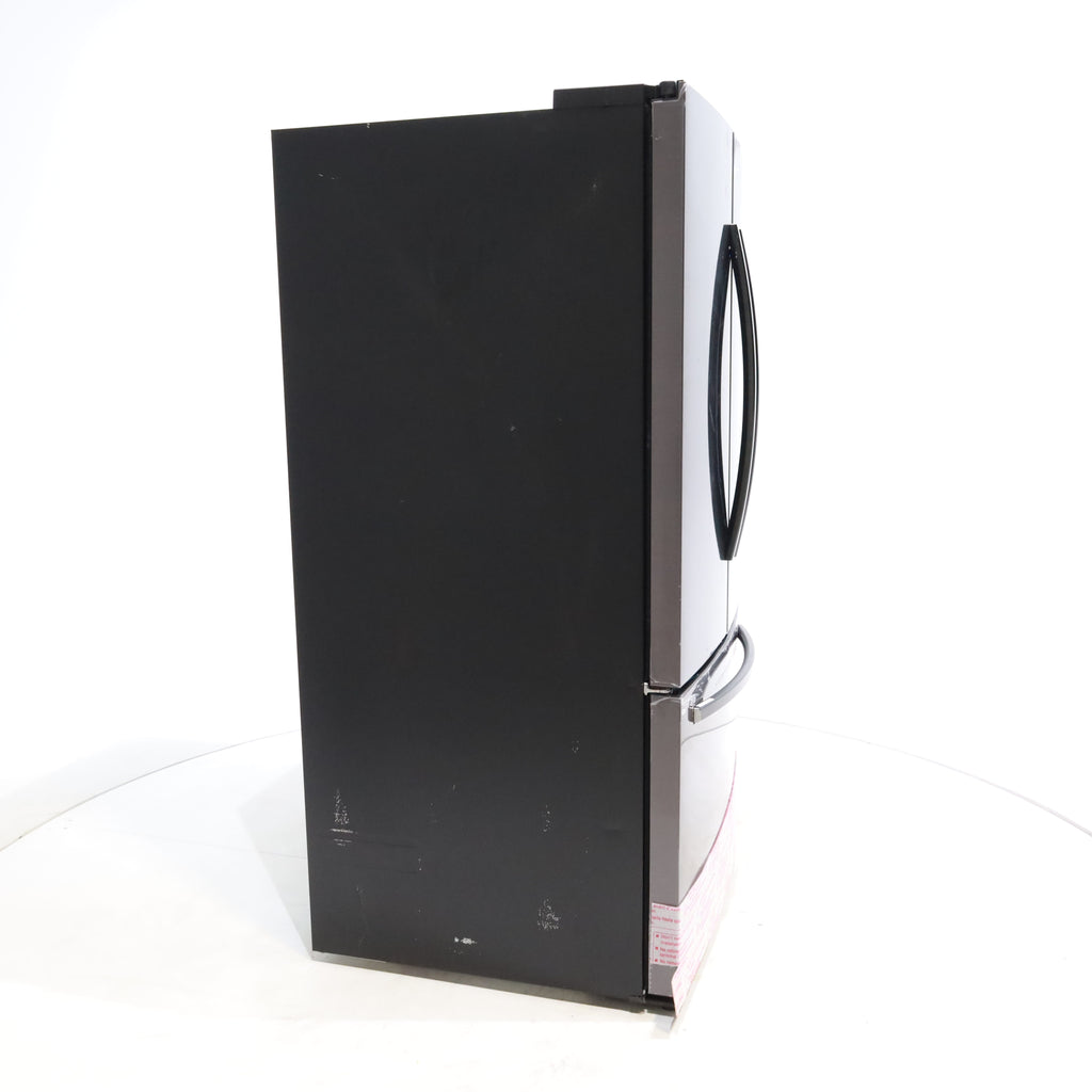 Pictures of Fingerprint Resistant Black Stainless Steel ENERGY STAR Samsung 28.2 cu. ft. Capacity 3 Door French Door Refrigerator with Internal Ice Maker - Scratch & Dent - Major - Neu Appliance Outlet - Discount Appliance Outlet in Austin, Tx