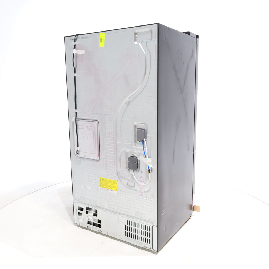 Pictures of Fingerprint Resistant Black Stainless Steel ENERGY STAR Samsung 28.2 cu. ft. Capacity 3 Door French Door Refrigerator with Internal Ice Maker - Scratch & Dent - Major - Neu Appliance Outlet - Discount Appliance Outlet in Austin, Tx