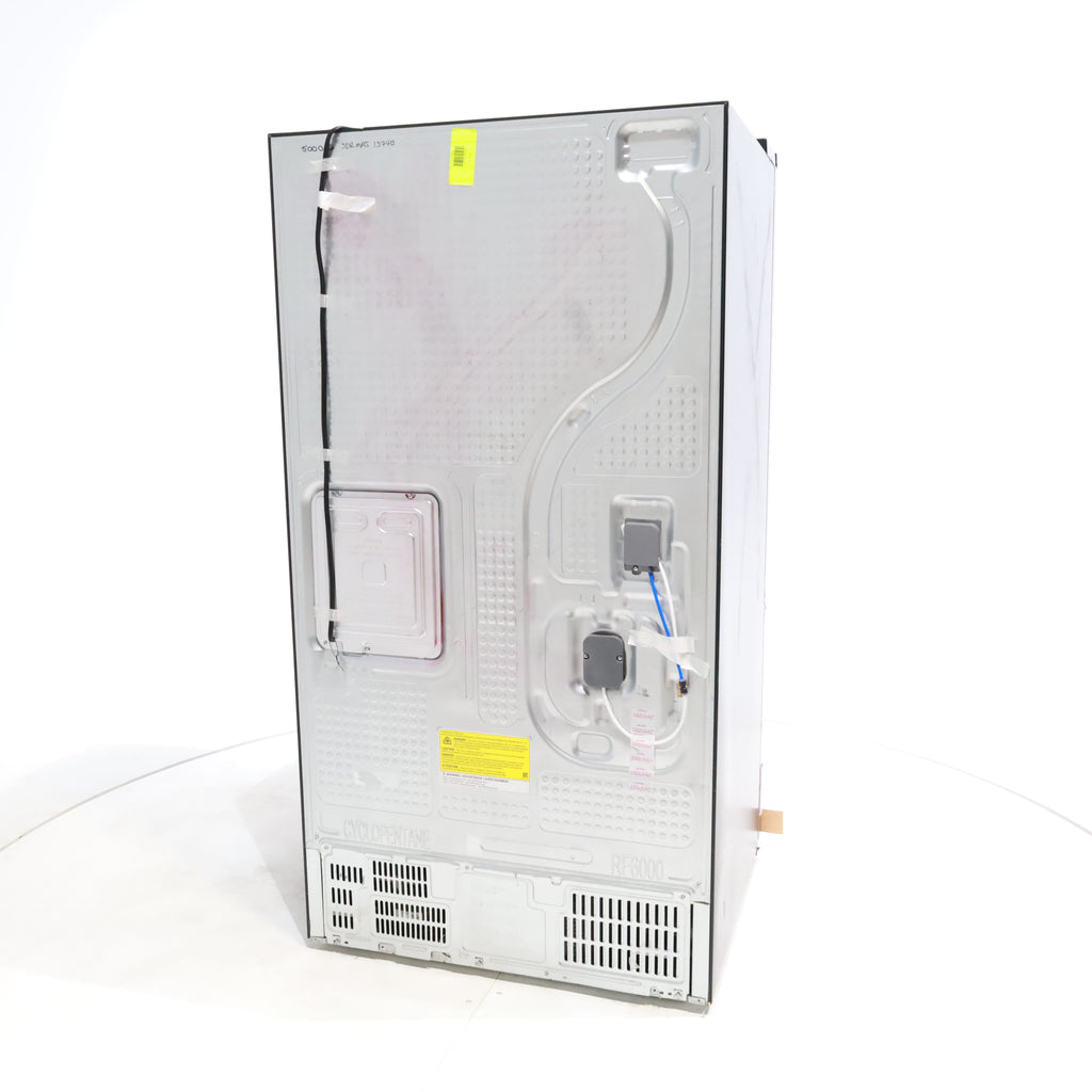 Pictures of Fingerprint Resistant Black Stainless Steel ENERGY STAR Samsung 28.2 cu. ft. Capacity 3 Door French Door Refrigerator with Internal Ice Maker - Scratch & Dent - Major - Neu Appliance Outlet - Discount Appliance Outlet in Austin, Tx