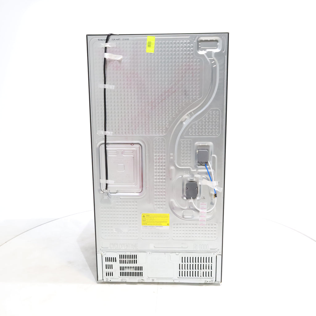 Pictures of Fingerprint Resistant Black Stainless Steel ENERGY STAR Samsung 28.2 cu. ft. Capacity 3 Door French Door Refrigerator with Internal Ice Maker - Scratch & Dent - Major - Neu Appliance Outlet - Discount Appliance Outlet in Austin, Tx