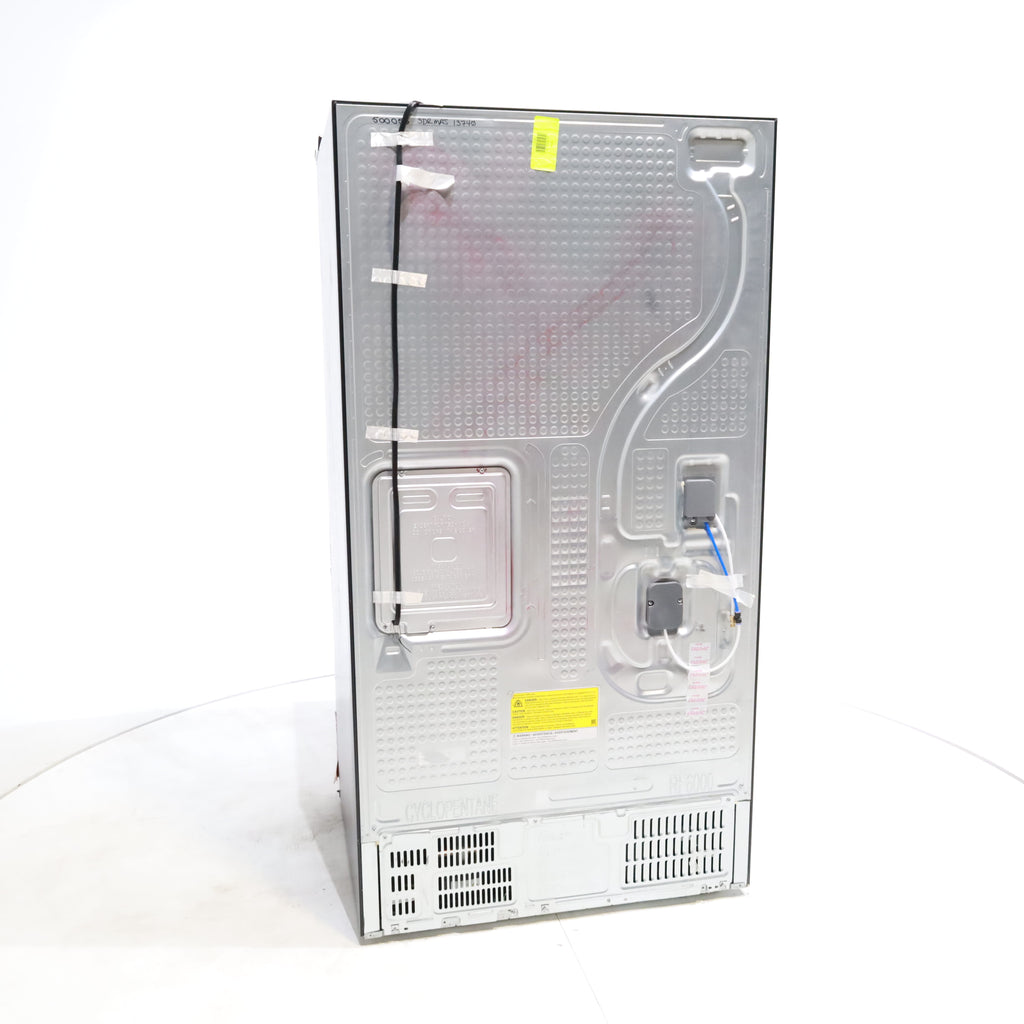 Pictures of Fingerprint Resistant Black Stainless Steel ENERGY STAR Samsung 28.2 cu. ft. Capacity 3 Door French Door Refrigerator with Internal Ice Maker - Scratch & Dent - Major - Neu Appliance Outlet - Discount Appliance Outlet in Austin, Tx