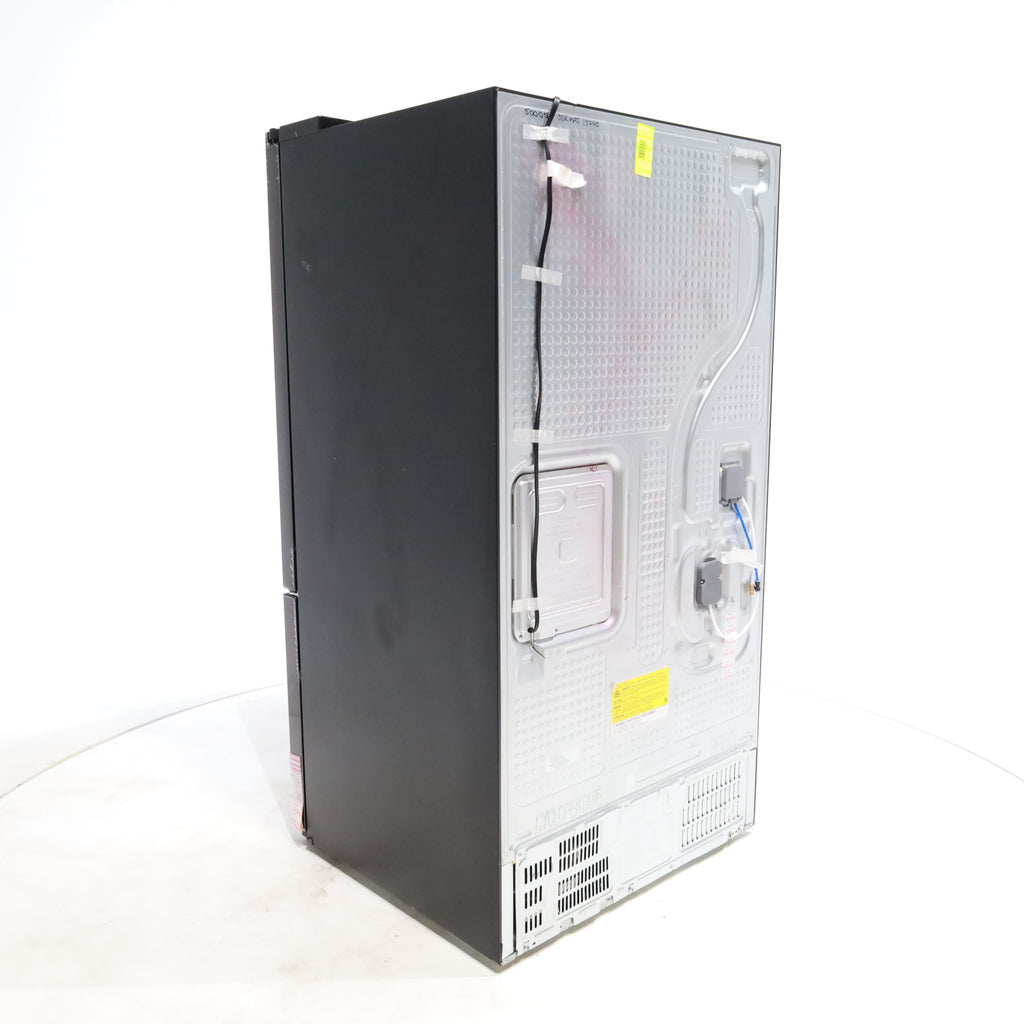 Pictures of Fingerprint Resistant Black Stainless Steel ENERGY STAR Samsung 28.2 cu. ft. Capacity 3 Door French Door Refrigerator with Internal Ice Maker - Scratch & Dent - Major - Neu Appliance Outlet - Discount Appliance Outlet in Austin, Tx