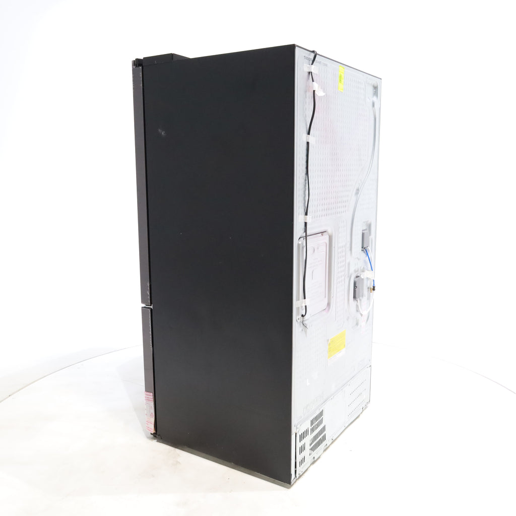 Pictures of Fingerprint Resistant Black Stainless Steel ENERGY STAR Samsung 28.2 cu. ft. Capacity 3 Door French Door Refrigerator with Internal Ice Maker - Scratch & Dent - Major - Neu Appliance Outlet - Discount Appliance Outlet in Austin, Tx