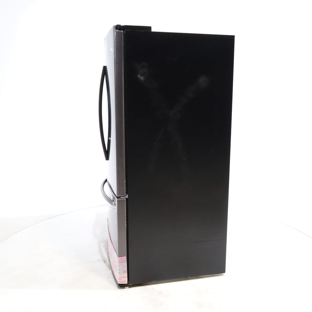 Pictures of Fingerprint Resistant Black Stainless Steel ENERGY STAR Samsung 28.2 cu. ft. Capacity 3 Door French Door Refrigerator with Internal Ice Maker - Scratch & Dent - Major - Neu Appliance Outlet - Discount Appliance Outlet in Austin, Tx