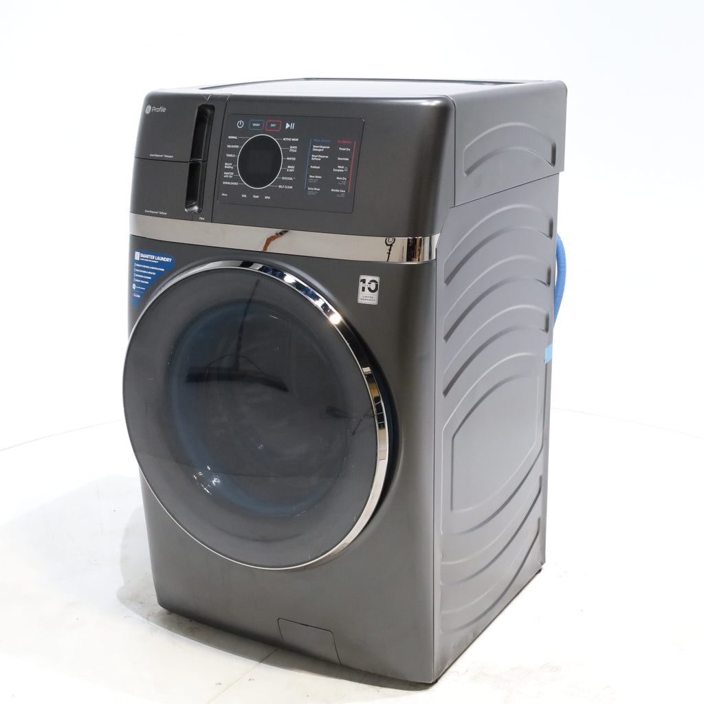 Pictures of Carbon Graphite ENERGY STAR  GE Profile 4.5 cu. ft. Capacity Front Load Combo Washing Machine and Electric Dryer with Ventless Heat Pump Technology - Scratch & Dent - Minor - Neu Appliance Outlet - Discount Appliance Outlet in Austin, Tx