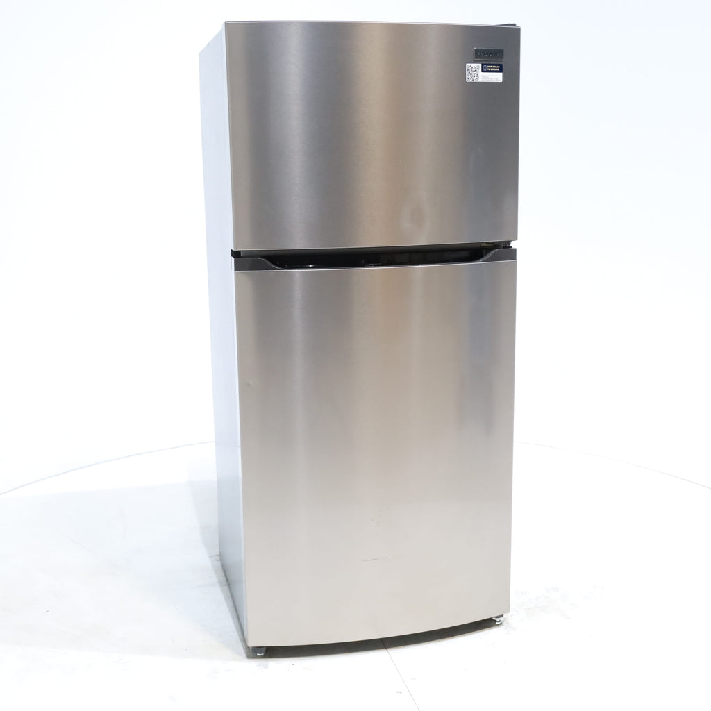Pictures of Brushed Steel ENERGY STAR Frigidaire 13.9 cu. ft. Top Freezer Refrigerator with EvenTemp Cooling System - Scratch & Dent - Minor - Neu Appliance Outlet - Discount Appliance Outlet in Austin, Tx
