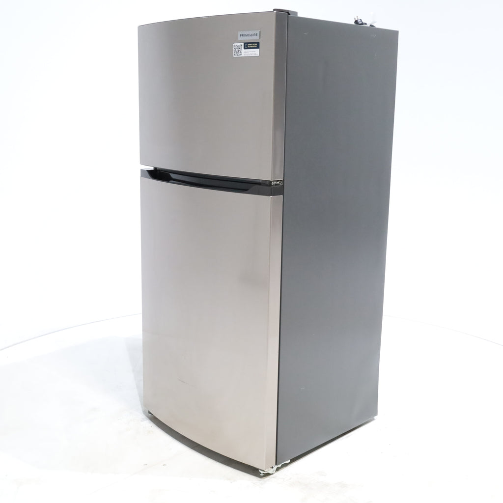 Pictures of Brushed Steel ENERGY STAR Frigidaire 13.9 cu. ft. Top Freezer Refrigerator with EvenTemp Cooling System - Scratch & Dent - Minor - Neu Appliance Outlet - Discount Appliance Outlet in Austin, Tx