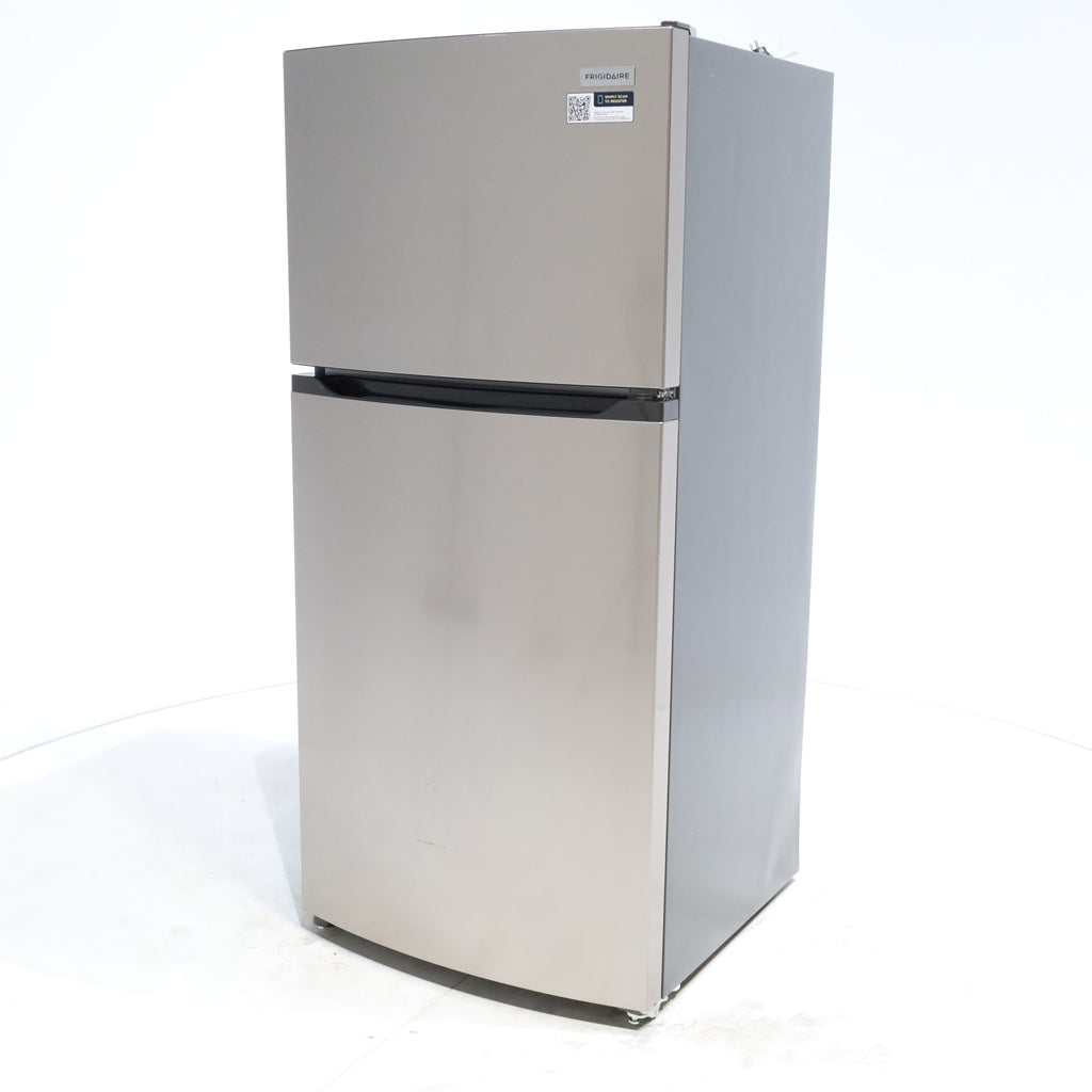 Pictures of Brushed Steel ENERGY STAR Frigidaire 13.9 cu. ft. Top Freezer Refrigerator with EvenTemp Cooling System - Scratch & Dent - Minor - Neu Appliance Outlet - Discount Appliance Outlet in Austin, Tx