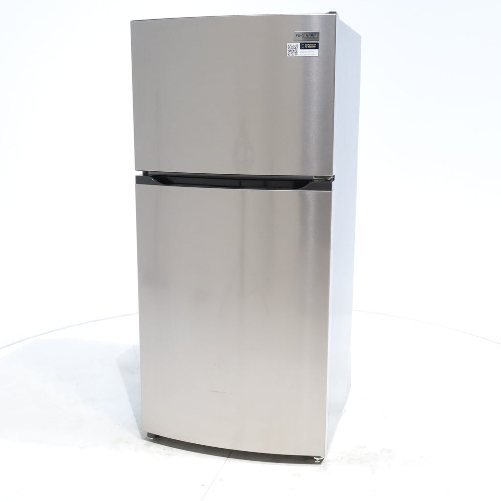 Pictures of Brushed Steel ENERGY STAR Frigidaire 13.9 cu. ft. Top Freezer Refrigerator with EvenTemp Cooling System - Scratch & Dent - Minor - Neu Appliance Outlet - Discount Appliance Outlet in Austin, Tx