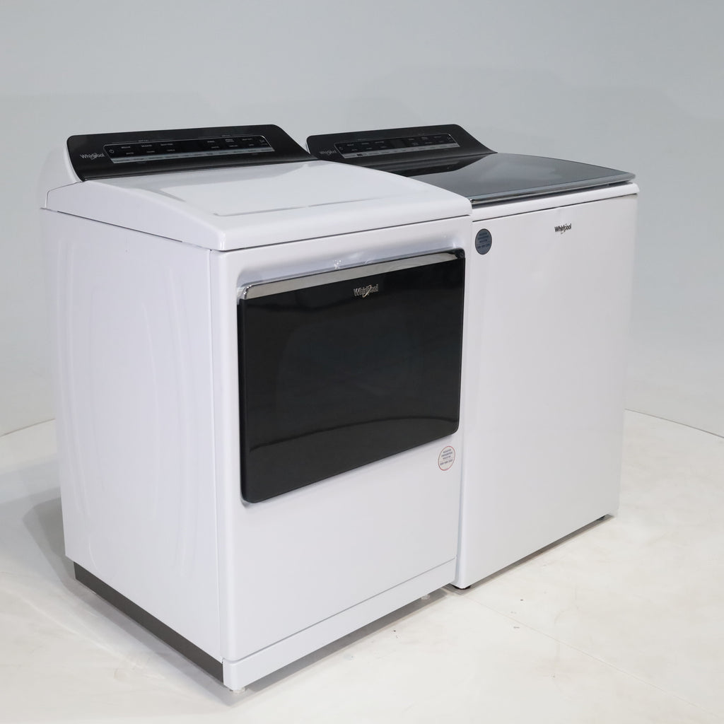 Pictures of ENERGY STAR Whirlpool 5.2 - 5.3 cu. ft. Smart Top Load Washing Machine with 2 in 1 Removable Agitator and 7.4 cu. ft. Electric Dryer with Hamper Door - Certified Refurbished - Neu Appliance Outlet - Discount Appliance Outlet in Austin, Tx