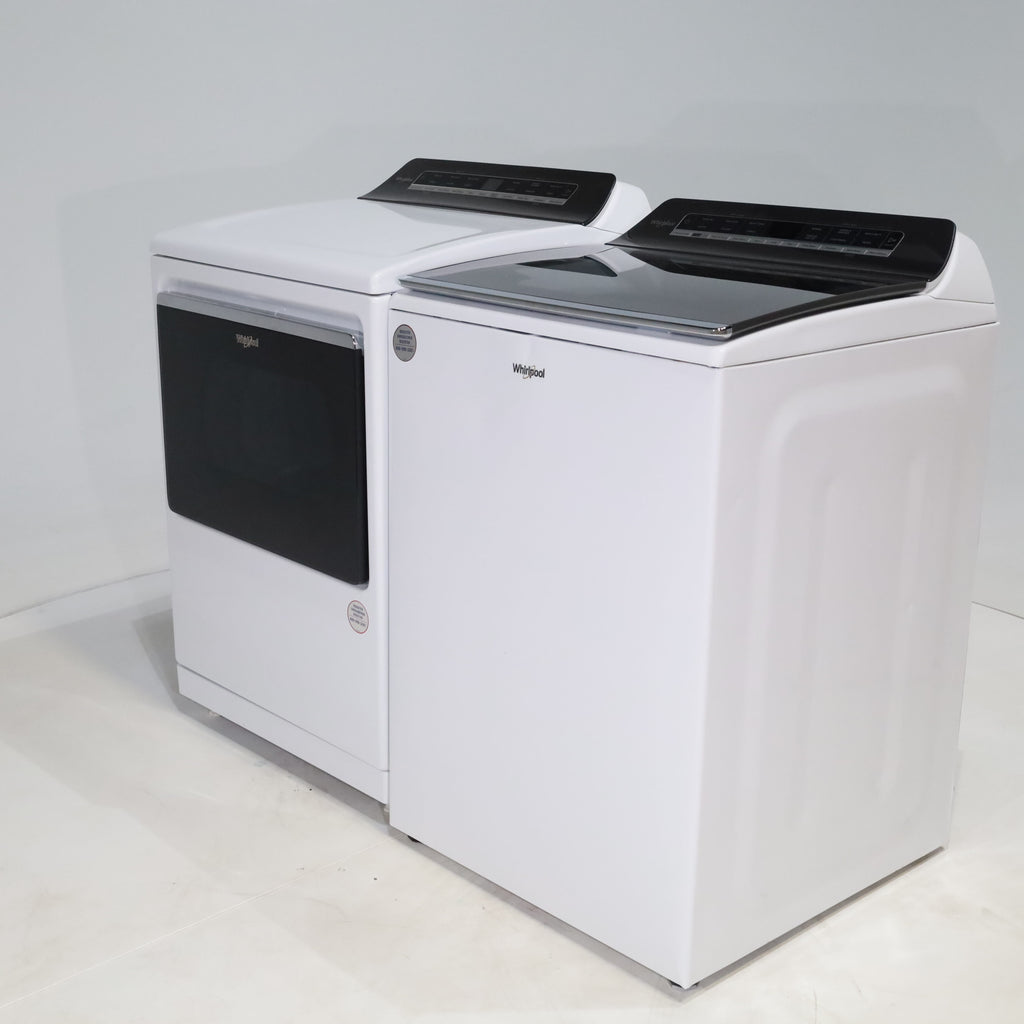 Pictures of ENERGY STAR Whirlpool 5.2 - 5.3 cu. ft. Smart Top Load Washing Machine with 2 in 1 Removable Agitator and 7.4 cu. ft. Electric Dryer with Hamper Door - Certified Refurbished - Neu Appliance Outlet - Discount Appliance Outlet in Austin, Tx