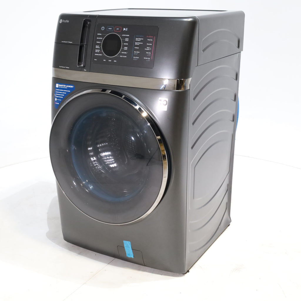 Pictures of Carbon Graphite ENERGY STAR  GE Profile 4.5 cu. ft. Capacity Front Load Combo Washing Machine and Electric Dryer with Ventless Heat Pump Technology - Scratch & Dent - Minor - Neu Appliance Outlet - Discount Appliance Outlet in Austin, Tx