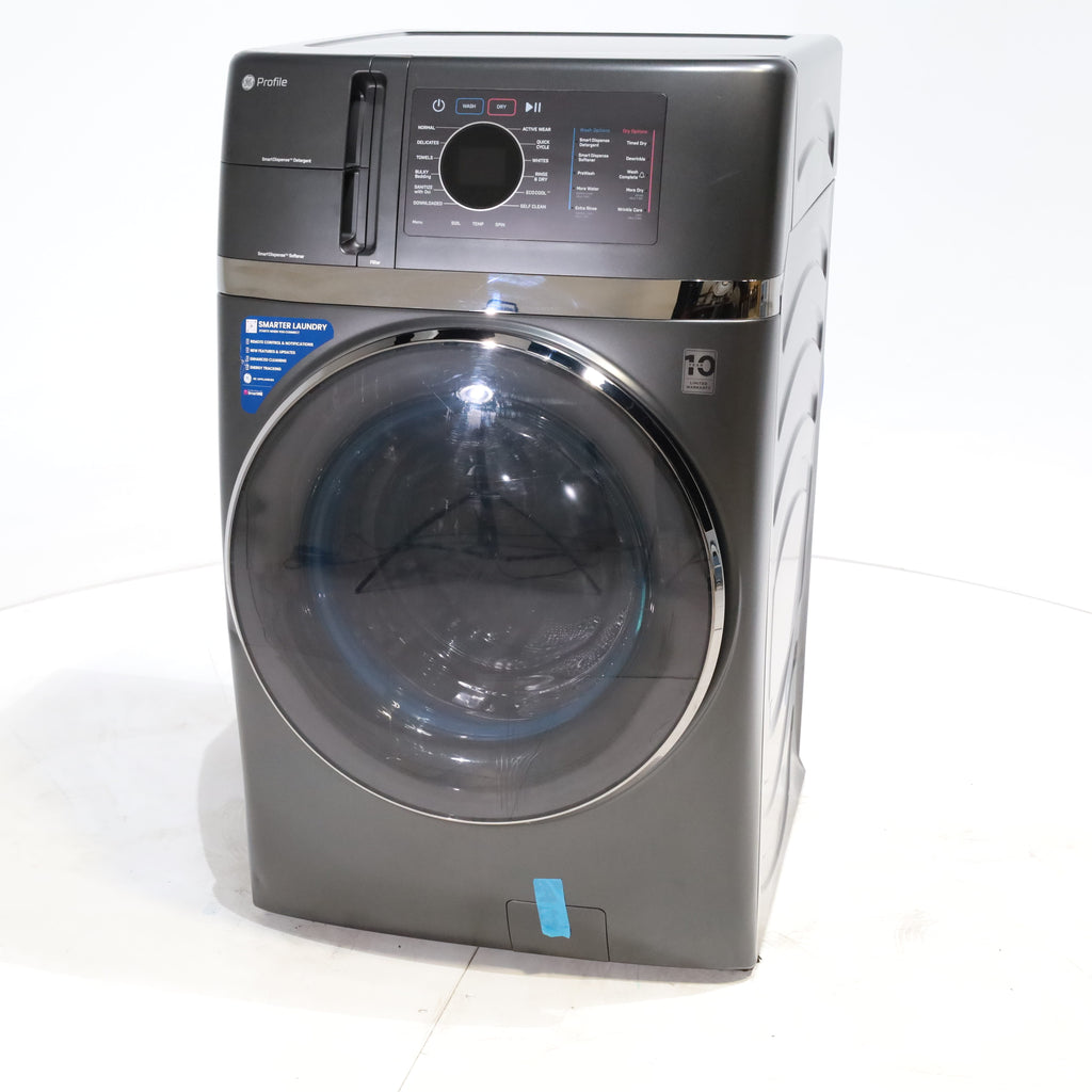 Pictures of Carbon Graphite ENERGY STAR  GE Profile 4.5 cu. ft. Capacity Front Load Combo Washing Machine and Electric Dryer with Ventless Heat Pump Technology - Scratch & Dent - Minor - Neu Appliance Outlet - Discount Appliance Outlet in Austin, Tx