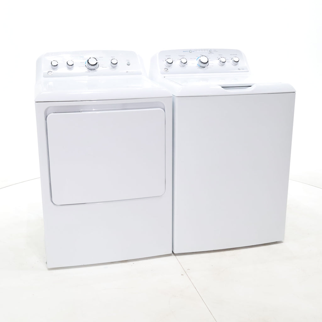 Pictures of ENERGY STAR GE  4.4 cu. ft. Top Load Washing Machine with Infusor Wash System and 7.2 cu. ft. Electric Dryer with HE Sensor Dry - Certified Refurbished - Neu Appliance Outlet - Discount Appliance Outlet in Austin, Tx