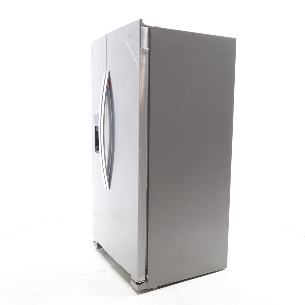 Pictures of Fingerprint-Resistant Stainless Steel Whirlpool 24.5 cu. ft. Side by Side Refrigerator with In Door Ice and Water Dispenser - Scratch & Dent - Minor - Neu Appliance Outlet - Discount Appliance Outlet in Austin, Tx