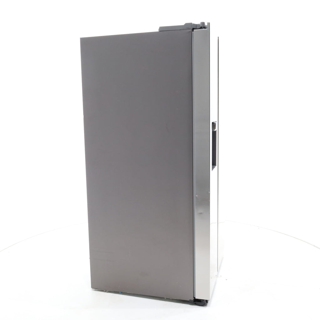 Pictures of Fingerprint Resistant Stainless Steel ENERGY STAR Samsung 27.4 cu. ft. Side by Side Refrigerator with Exterior Water and Ice Dispenser - Scratch & Dent - Moderate - Neu Appliance Outlet - Discount Appliance Outlet in Austin, Tx