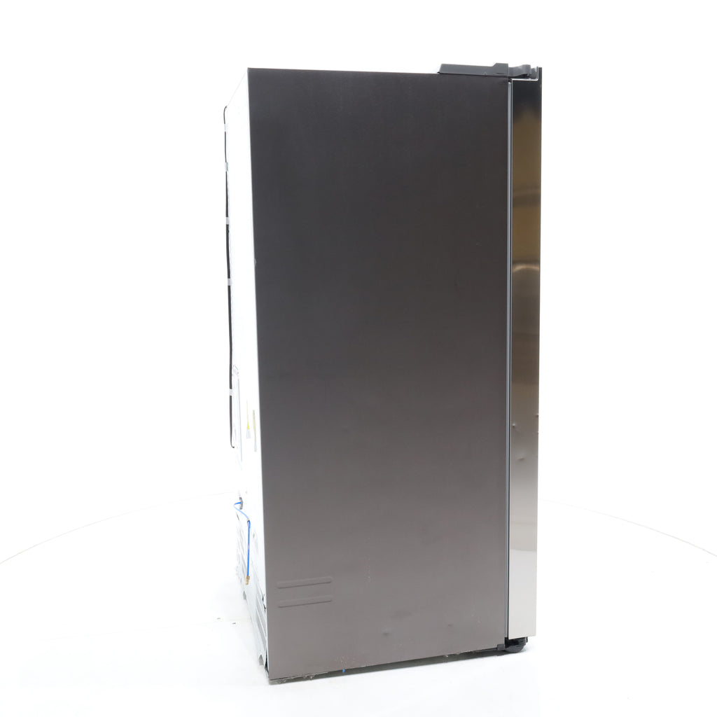 Pictures of Fingerprint Resistant Stainless Steel ENERGY STAR Samsung 27.4 cu. ft. Side by Side Refrigerator with Exterior Water and Ice Dispenser - Scratch & Dent - Moderate - Neu Appliance Outlet - Discount Appliance Outlet in Austin, Tx