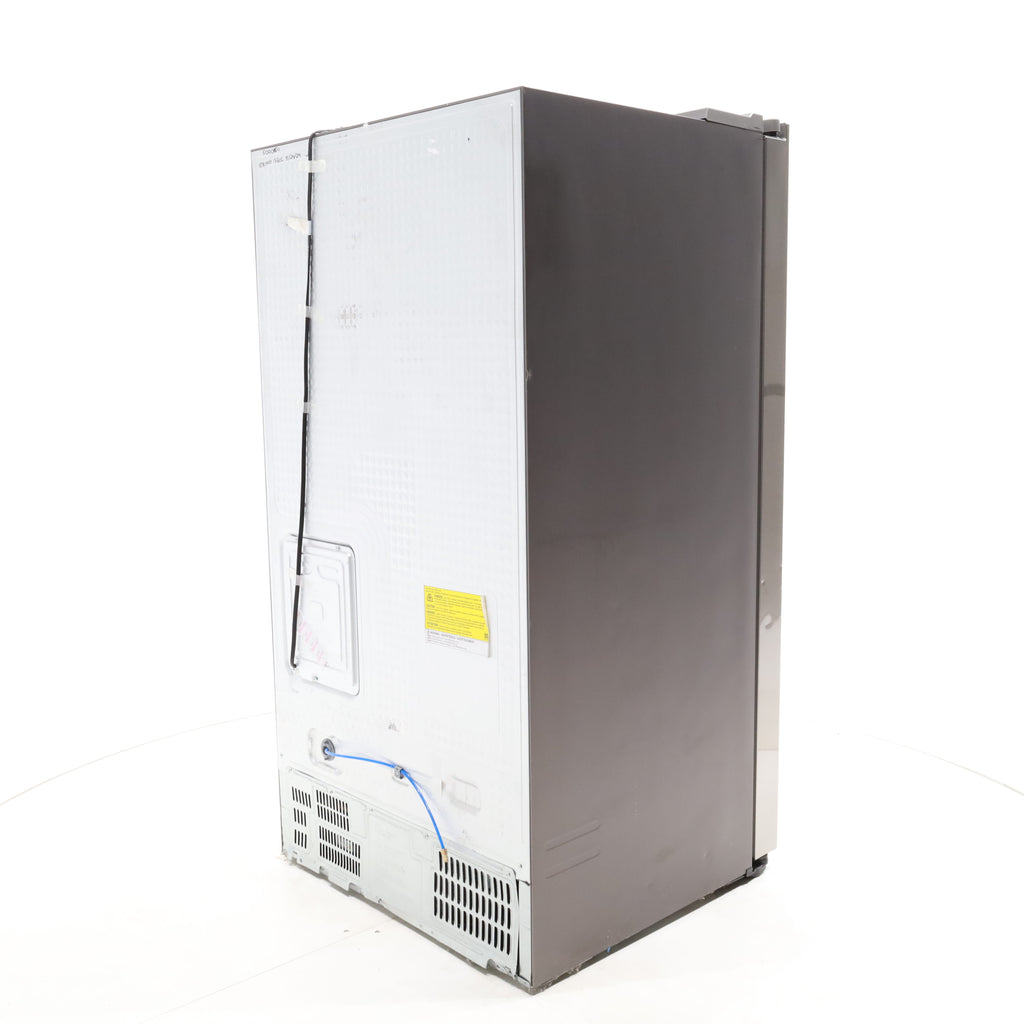 Pictures of Fingerprint Resistant Stainless Steel ENERGY STAR Samsung 27.4 cu. ft. Side by Side Refrigerator with Exterior Water and Ice Dispenser - Scratch & Dent - Moderate - Neu Appliance Outlet - Discount Appliance Outlet in Austin, Tx