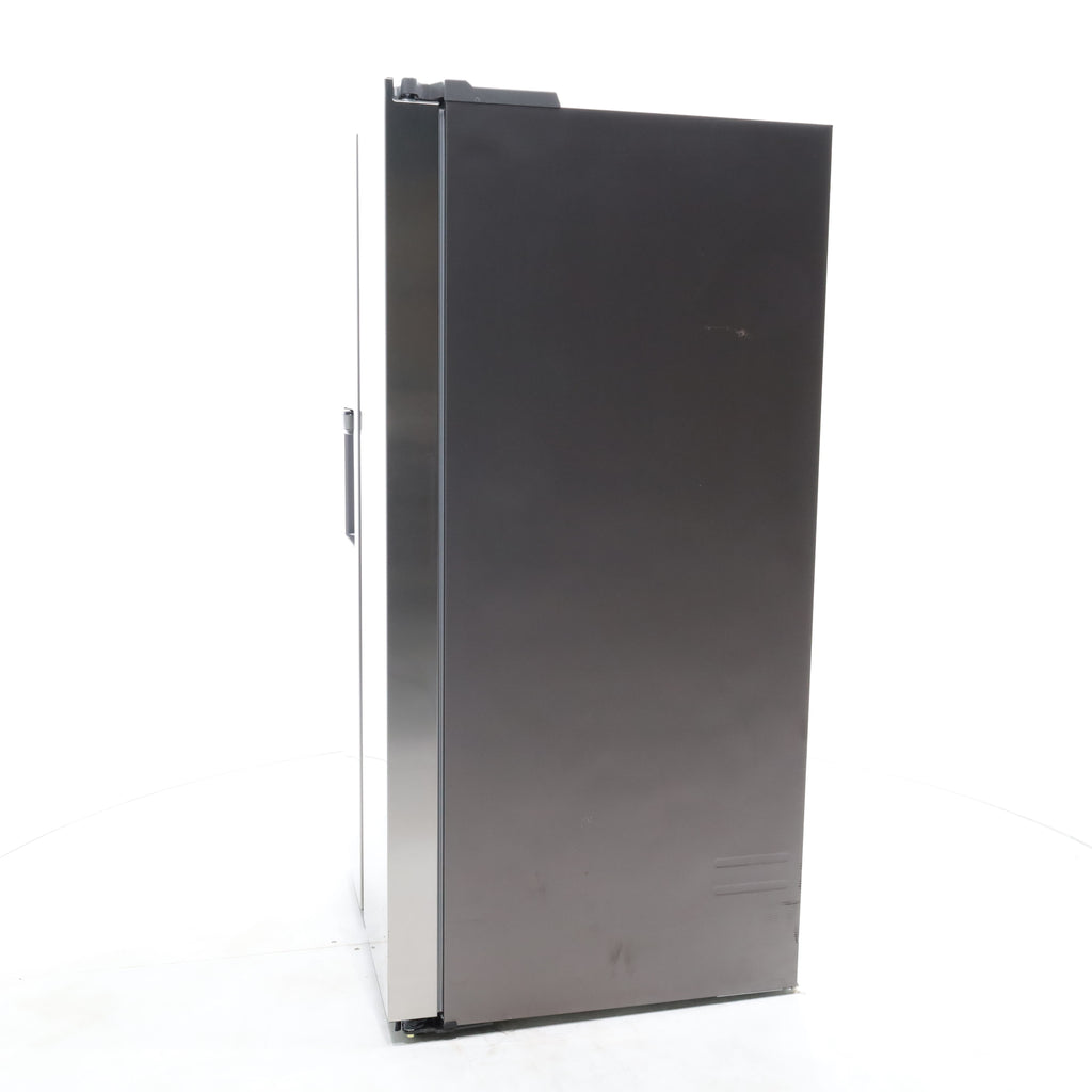 Pictures of Fingerprint Resistant Stainless Steel ENERGY STAR Samsung 27.4 cu. ft. Side by Side Refrigerator with Exterior Water and Ice Dispenser - Scratch & Dent - Moderate - Neu Appliance Outlet - Discount Appliance Outlet in Austin, Tx