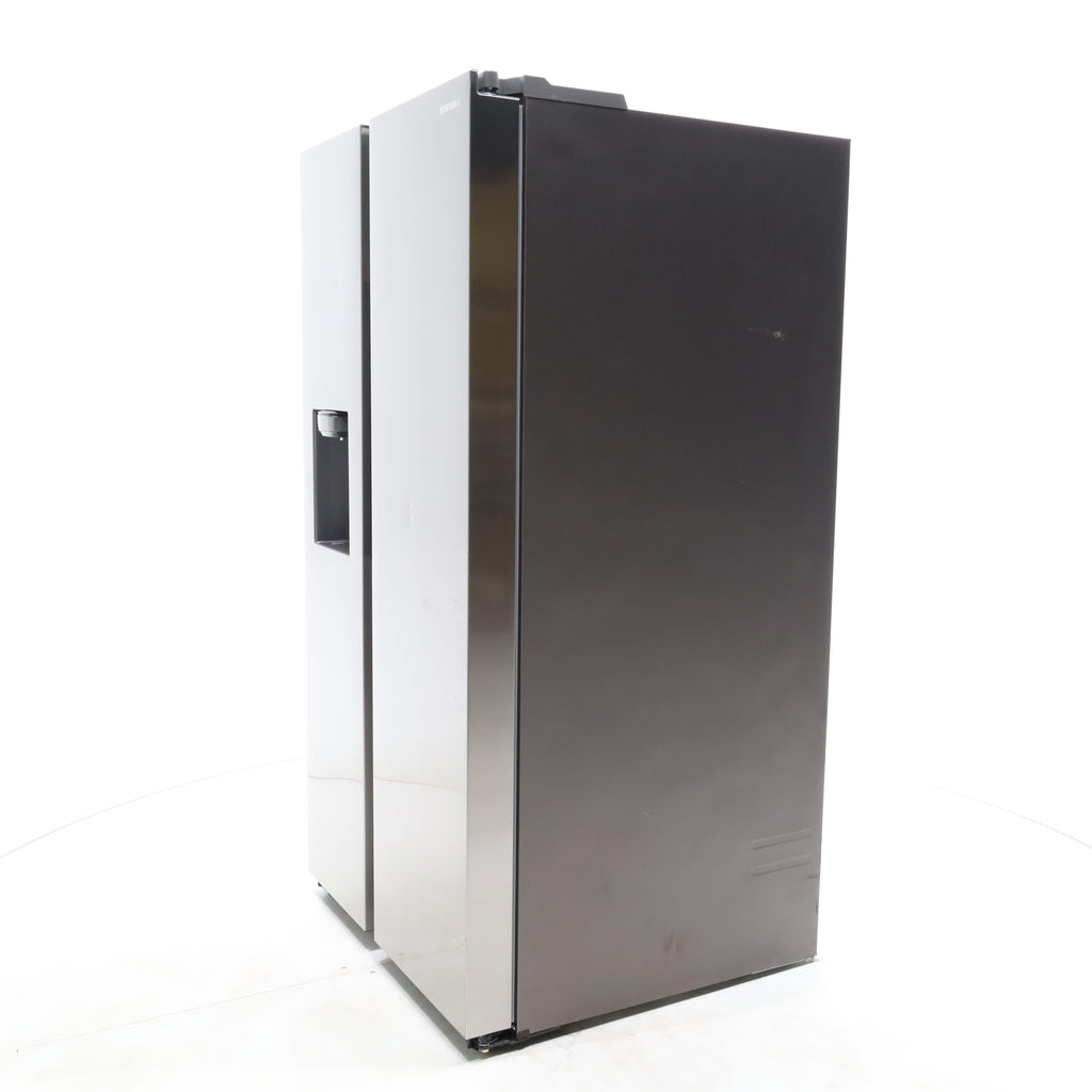 Pictures of Fingerprint Resistant Stainless Steel ENERGY STAR Samsung 27.4 cu. ft. Side by Side Refrigerator with Exterior Water and Ice Dispenser - Scratch & Dent - Moderate - Neu Appliance Outlet - Discount Appliance Outlet in Austin, Tx