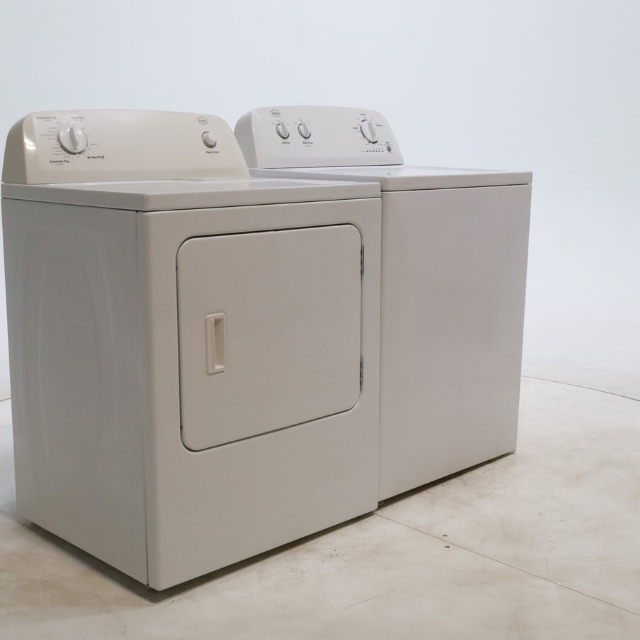 Roper 3.6 cu. ft. Top Load Washing Machine with Status Indicator Lights and 6.5 cu ft Electric Dryer with Automatic Dry - Certified Refurbished