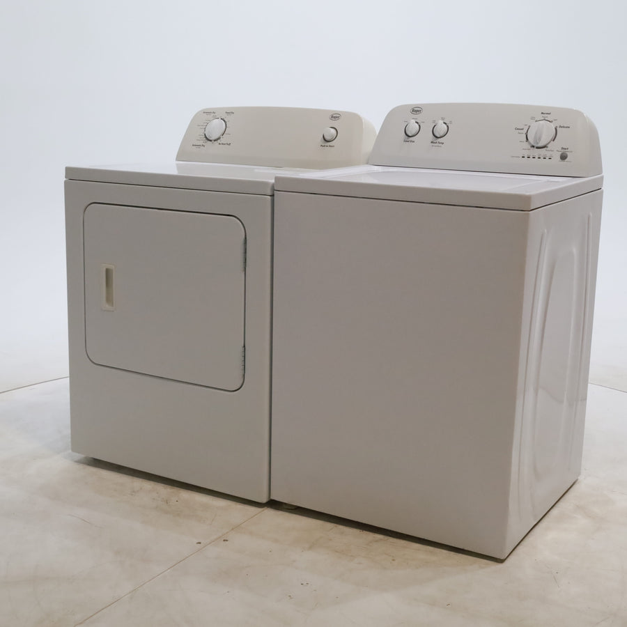 Roper 3.6 cu. ft. Top Load Washing Machine with Status Indicator Lights and 6.5 cu ft Electric Dryer with Automatic Dry - Certified Refurbished
