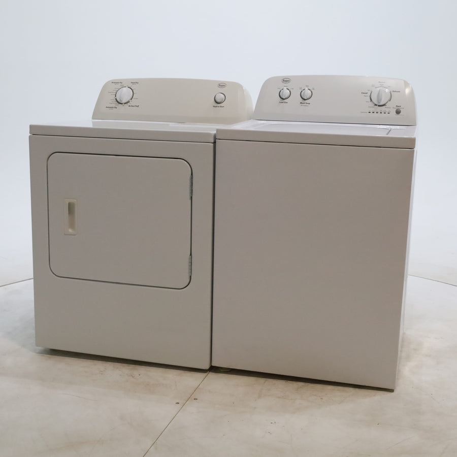 Roper 3.6 cu. ft. Top Load Washing Machine with Status Indicator Lights and 6.5 cu ft Electric Dryer with Automatic Dry - Certified Refurbished
