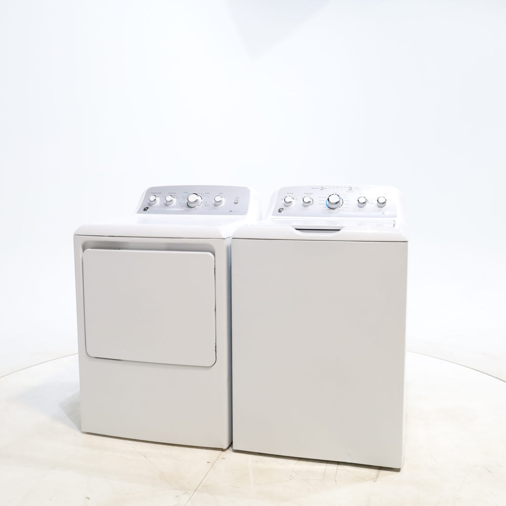 Pictures of ENERGY STAR GE  4.4 cu. ft. Top Load Washing Machine with Infusor Wash System and 7.2 cu. ft. Electric Dryer with HE Sensor Dry - Certified Refurbished - Neu Appliance Outlet - Discount Appliance Outlet in Austin, Tx