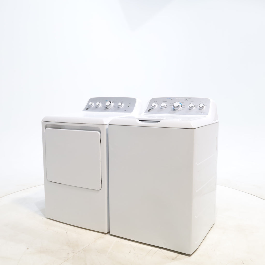 Pictures of ENERGY STAR GE  4.4 cu. ft. Top Load Washing Machine with Infusor Wash System and 7.2 cu. ft. Electric Dryer with HE Sensor Dry - Certified Refurbished - Neu Appliance Outlet - Discount Appliance Outlet in Austin, Tx