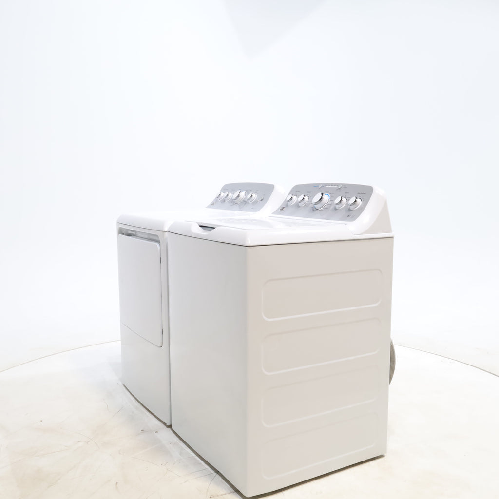 Pictures of ENERGY STAR GE  4.4 cu. ft. Top Load Washing Machine with Infusor Wash System and 7.2 cu. ft. Electric Dryer with HE Sensor Dry - Certified Refurbished - Neu Appliance Outlet - Discount Appliance Outlet in Austin, Tx