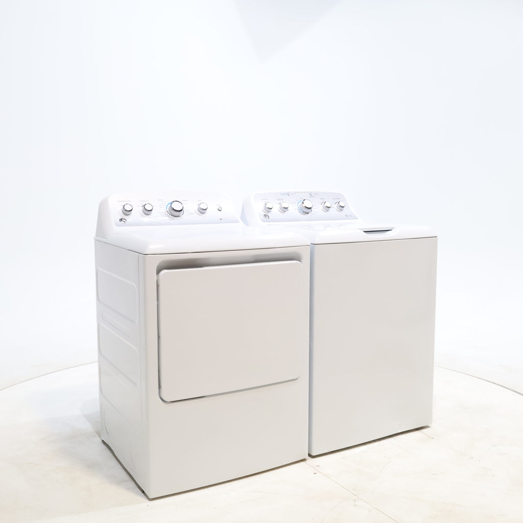 Pictures of ENERGY STAR GE  4.4 cu. ft. Top Load Washing Machine with Infusor Wash System and 7.2 cu. ft. Electric Dryer with HE Sensor Dry - Certified Refurbished - Neu Appliance Outlet - Discount Appliance Outlet in Austin, Tx