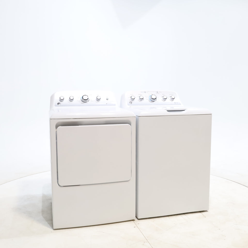 Pictures of ENERGY STAR GE  4.4 cu. ft. Top Load Washing Machine with Infusor Wash System and 7.2 cu. ft. Electric Dryer with HE Sensor Dry - Certified Refurbished - Neu Appliance Outlet - Discount Appliance Outlet in Austin, Tx