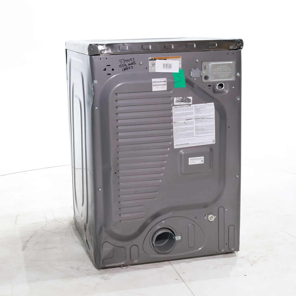 Pictures of Platinum Samsung 7.5 cu. ft. Front Load Electric Dryer with Steam- Scratch & Dent - Major - Neu Appliance Outlet - Discount Appliance Outlet in Austin, Tx