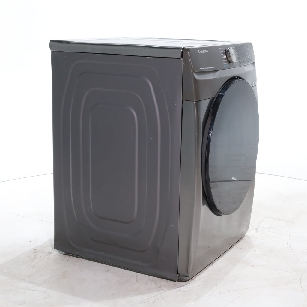 Pictures of Platinum Samsung 7.5 cu. ft. Front Load Electric Dryer with Steam- Scratch & Dent - Major - Neu Appliance Outlet - Discount Appliance Outlet in Austin, Tx