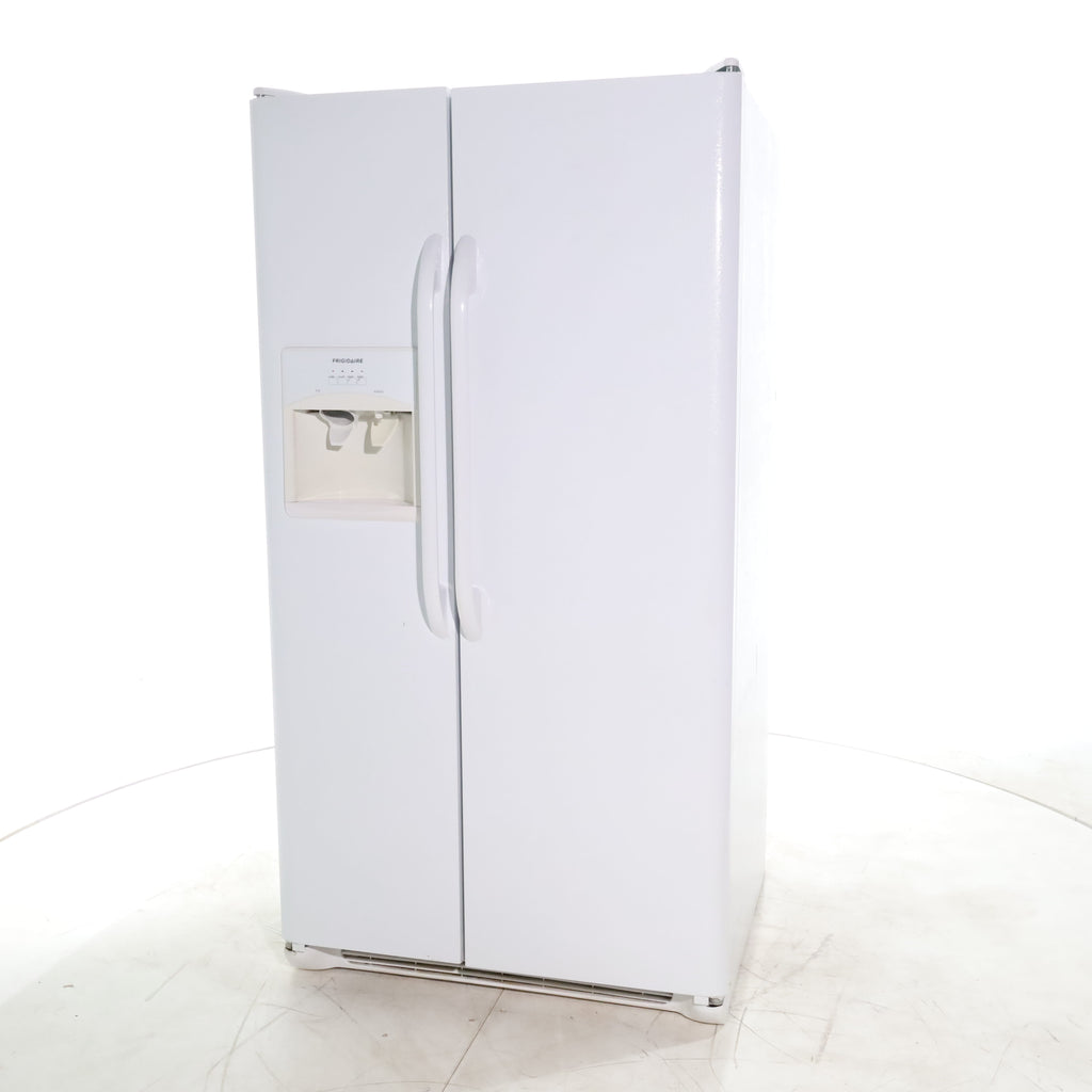 Pictures of White Frigidaire 25.6 cu. ft. Side by Side Refrigerator with External Water and Ice Dispenser - Certified Refurbished - Neu Appliance Outlet - Discount Appliance Outlet in Austin, Tx