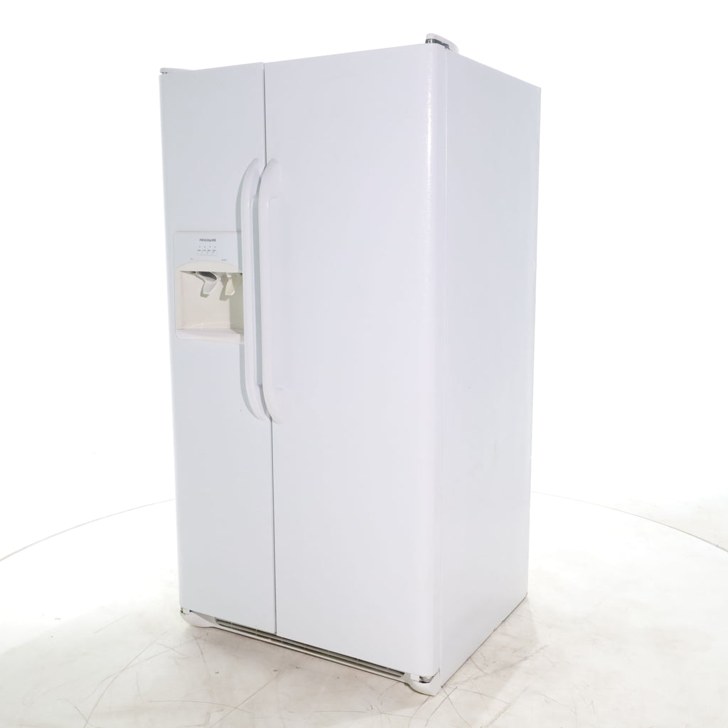 Pictures of White Frigidaire 25.6 cu. ft. Side by Side Refrigerator with External Water and Ice Dispenser - Certified Refurbished - Neu Appliance Outlet - Discount Appliance Outlet in Austin, Tx