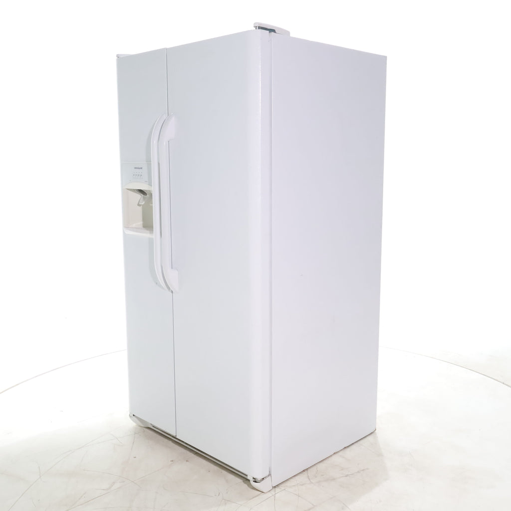Pictures of White Frigidaire 25.6 cu. ft. Side by Side Refrigerator with External Water and Ice Dispenser - Certified Refurbished - Neu Appliance Outlet - Discount Appliance Outlet in Austin, Tx