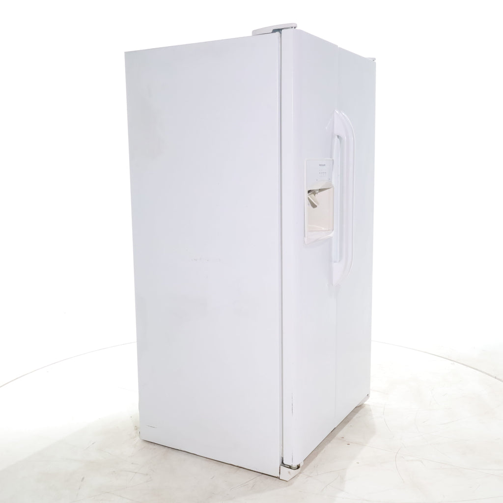 Pictures of White Frigidaire 25.6 cu. ft. Side by Side Refrigerator with External Water and Ice Dispenser - Certified Refurbished - Neu Appliance Outlet - Discount Appliance Outlet in Austin, Tx