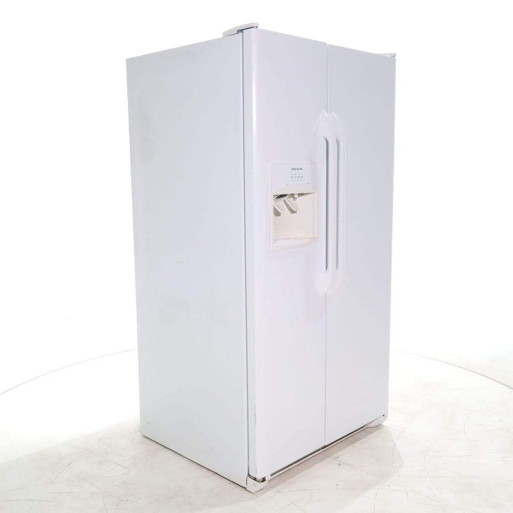 Pictures of White Frigidaire 25.6 cu. ft. Side by Side Refrigerator with External Water and Ice Dispenser - Certified Refurbished - Neu Appliance Outlet - Discount Appliance Outlet in Austin, Tx