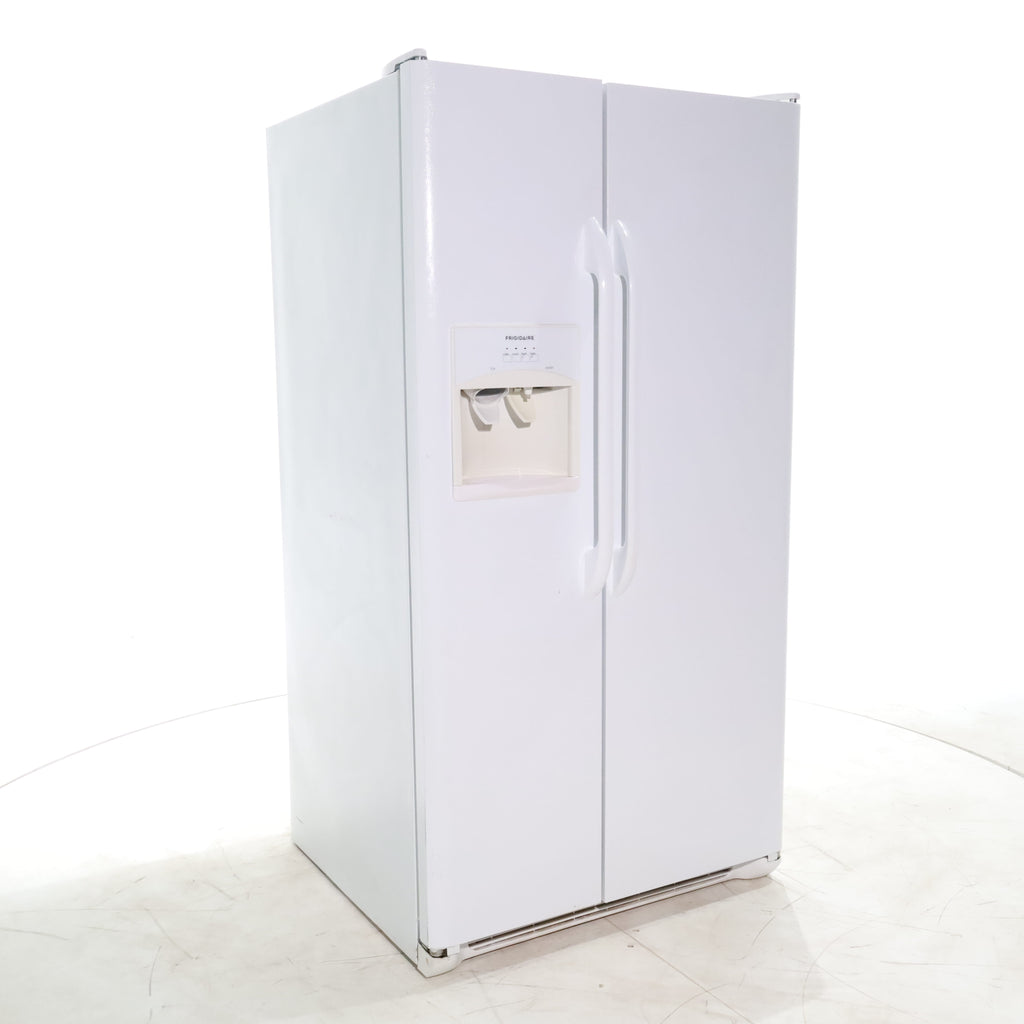Pictures of White Frigidaire 25.6 cu. ft. Side by Side Refrigerator with External Water and Ice Dispenser - Certified Refurbished - Neu Appliance Outlet - Discount Appliance Outlet in Austin, Tx