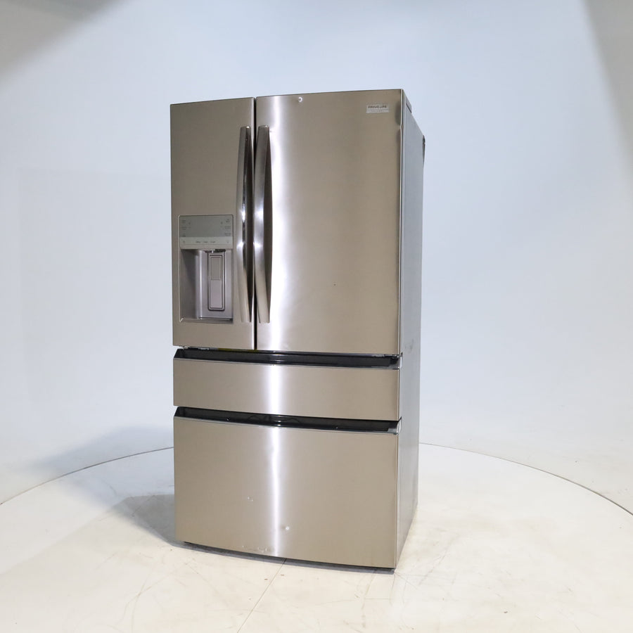 Counter-Depth Smudge-Proof Stainless Steel ENERGY STAR Frigidaire Gallery 21.5 cu. ft 4 Door French Door Refrigerator with OpenAccess Door - Scratch & Dent - Moderate