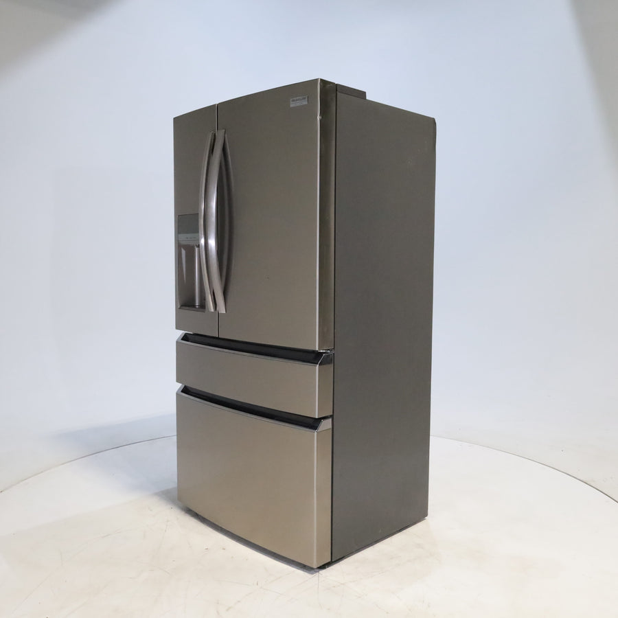 Counter-Depth Smudge-Proof Stainless Steel ENERGY STAR Frigidaire Gallery 21.5 cu. ft 4 Door French Door Refrigerator with OpenAccess Door - Scratch & Dent - Moderate
