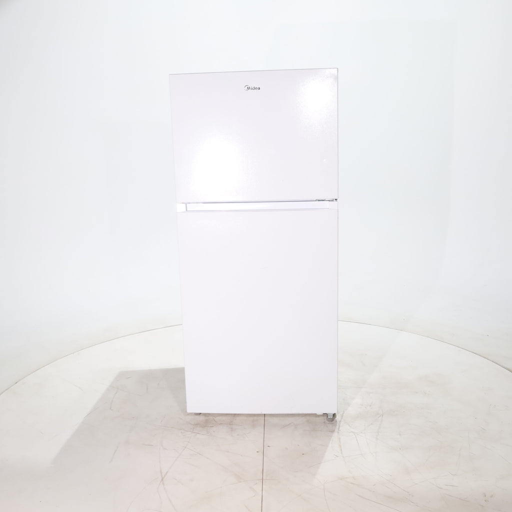 Pictures of White ENERGY STAR Midea 18.1 cu. ft. Top Freezer Refrigerator with Reversible Door - Scratch & Dent - Minor - Neu Appliance Outlet - Discount Appliance Outlet in Austin, Tx