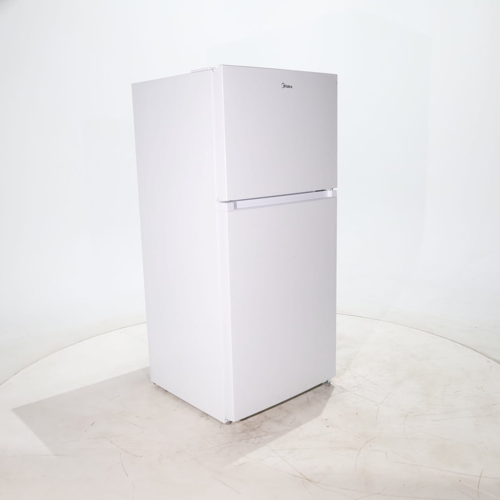Pictures of White ENERGY STAR Midea 18.1 cu. ft. Top Freezer Refrigerator with Reversible Door - Scratch & Dent - Minor - Neu Appliance Outlet - Discount Appliance Outlet in Austin, Tx