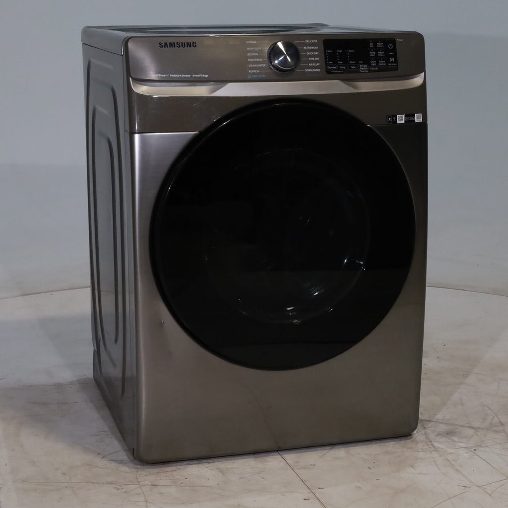 Pictures of Platinum Samsung 7.5 cu. ft. Front Load Electric Dryer with Steam - Scratch & Dent - Minor - Neu Appliance Outlet - Discount Appliance Outlet in Austin, Tx
