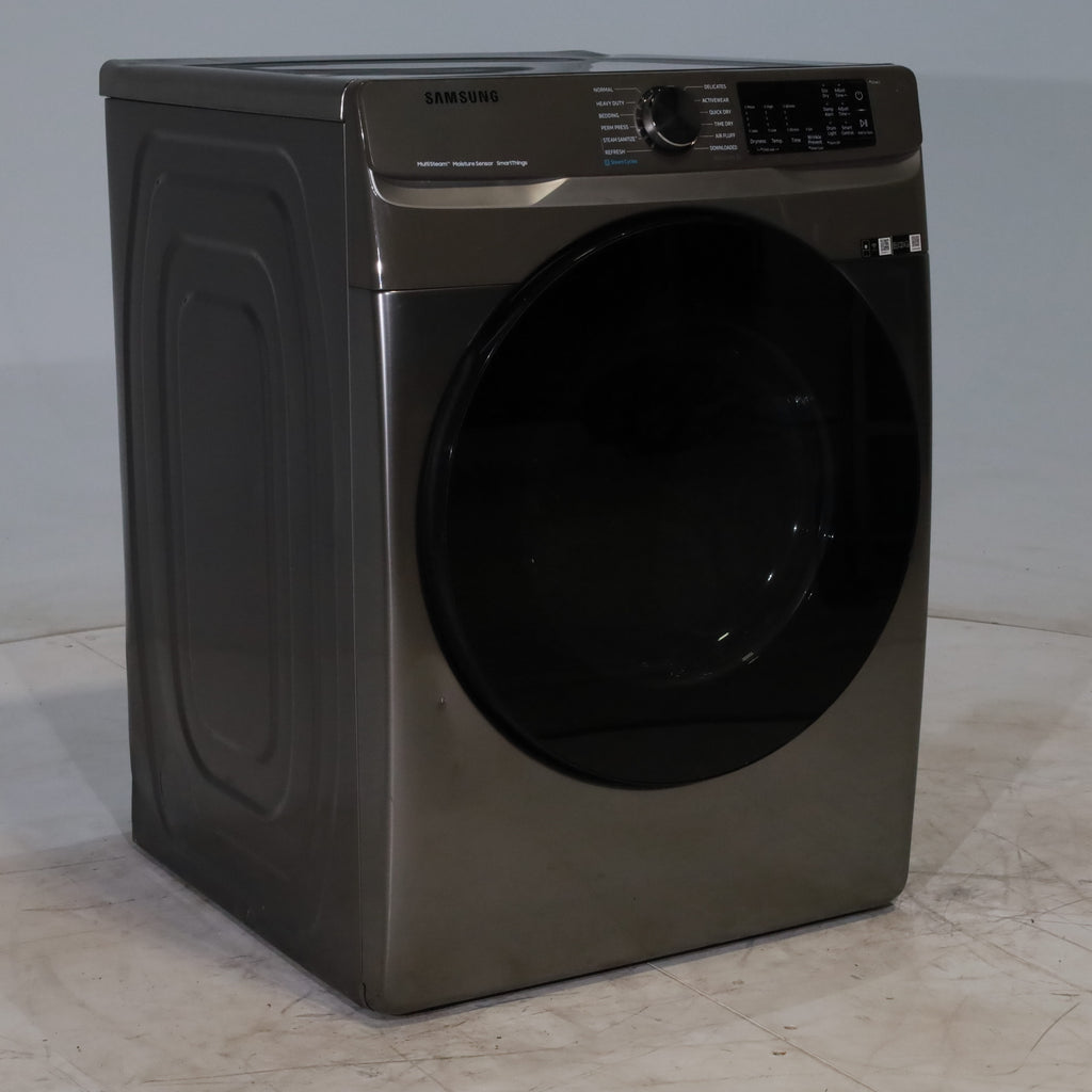 Pictures of Platinum Samsung 7.5 cu. ft. Front Load Electric Dryer with Steam - Scratch & Dent - Minor - Neu Appliance Outlet - Discount Appliance Outlet in Austin, Tx
