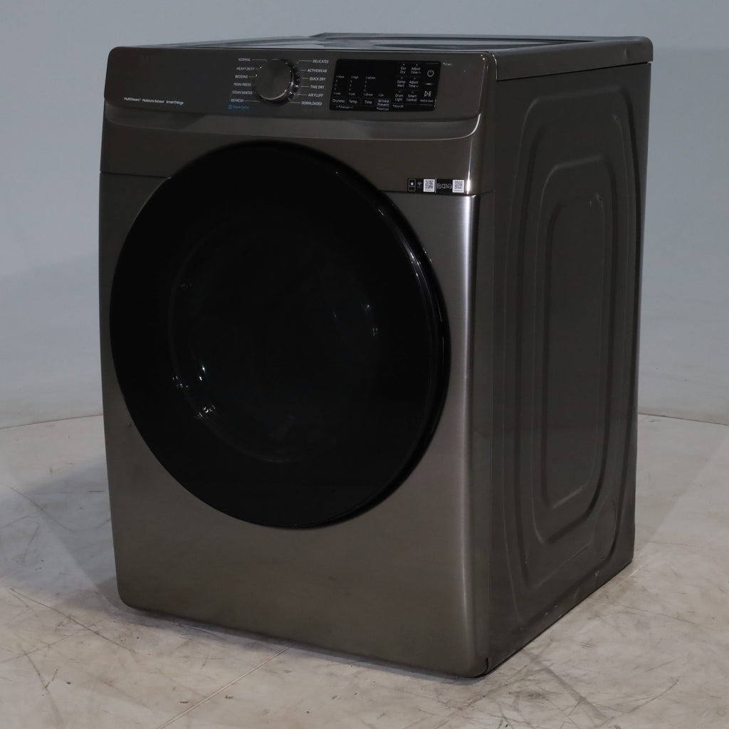 Pictures of Platinum Samsung 7.5 cu. ft. Front Load Electric Dryer with Steam - Scratch & Dent - Minor - Neu Appliance Outlet - Discount Appliance Outlet in Austin, Tx